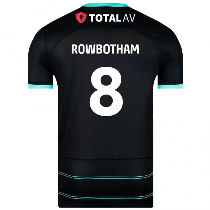 Kandiny Donna Maglia Ava Rowbotham #8 Nero Kit Gara Away 2024/25 Maglietta