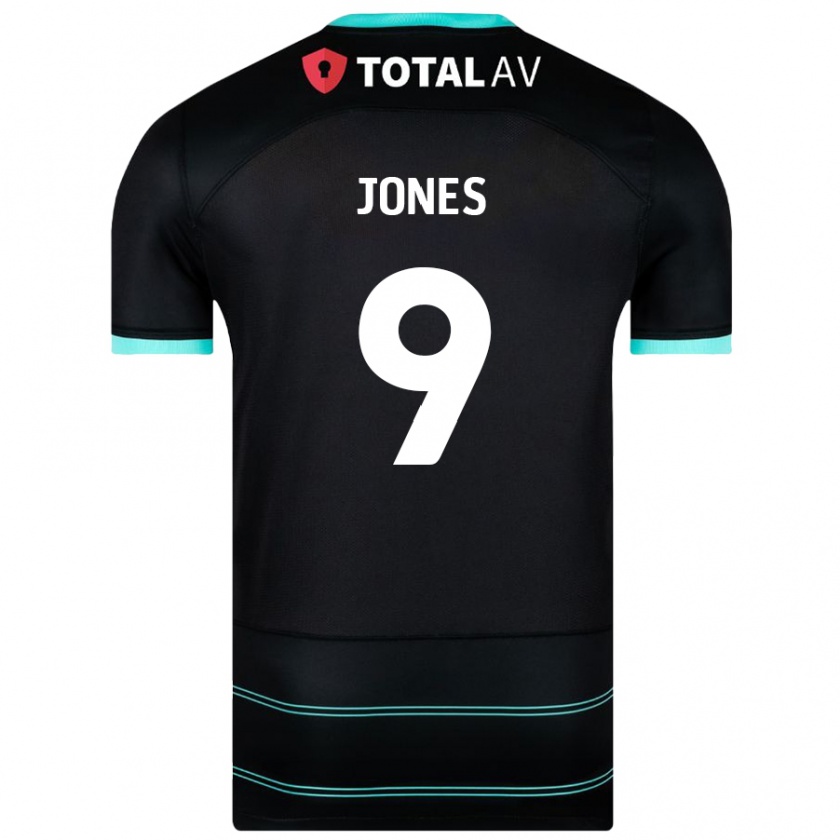 Kandiny Donna Maglia Emma Jones #9 Nero Kit Gara Away 2024/25 Maglietta