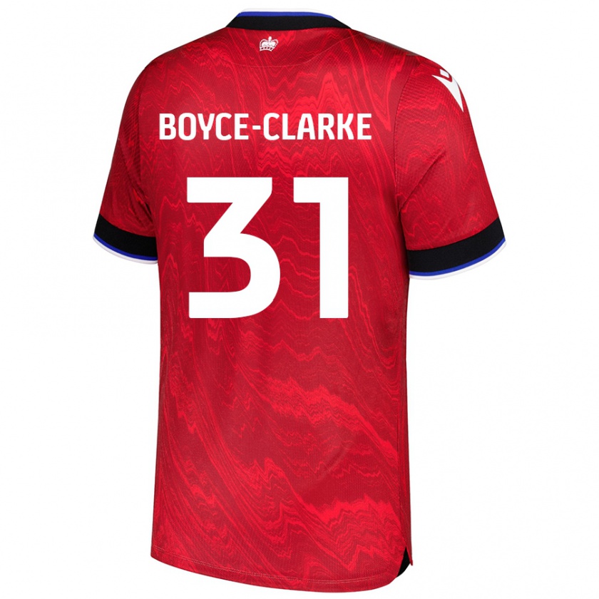 Kandiny Donna Maglia Coniah Boyce-Clarke #31 Rosso Nero Kit Gara Away 2024/25 Maglietta