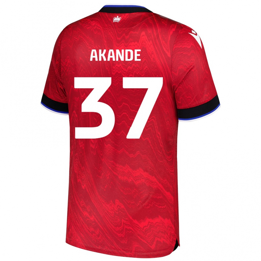 KandinyレディースAdrian Akande#37赤黒アウェイシャツ2024/25ジャージーユニフォーム