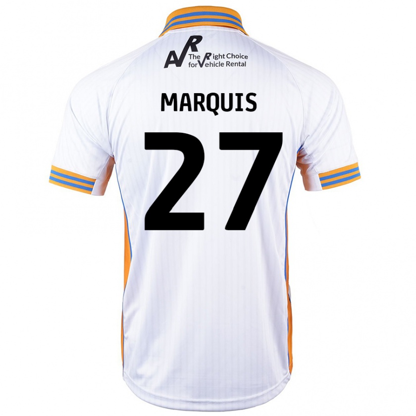 Kandiny Mujer Camiseta John Marquis #27 Blanco 2ª Equipación 2024/25 La Camisa