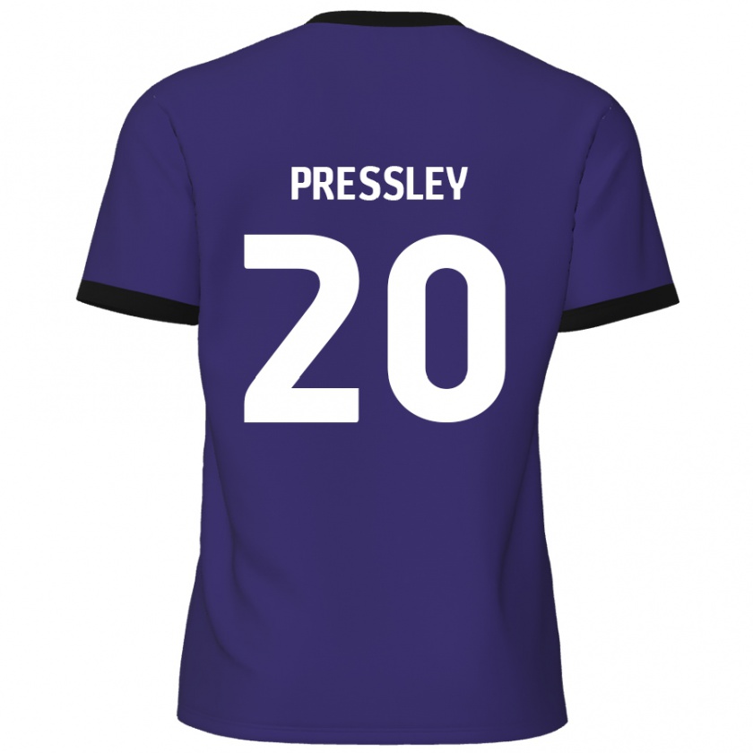 Kandiny Mujer Camiseta Aaron Pressley #20 Púrpura 2ª Equipación 2024/25 La Camisa