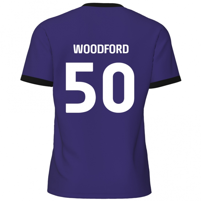 Kandiny Damen Max Woodford #50 Lila Auswärtstrikot Trikot 2024/25 T-Shirt Österreich