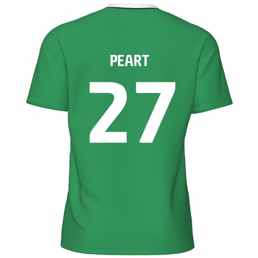 Kandiny Donna Maglia Brody Peart #27 Verde Strisce Bianche Kit Gara Away 2024/25 Maglietta