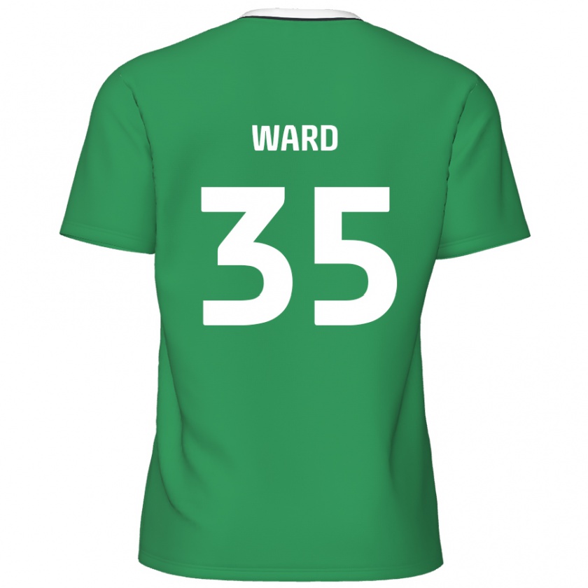 Kandiny Mujer Camiseta Christie Ward #35 Verde Rayas Blancas 2ª Equipación 2024/25 La Camisa