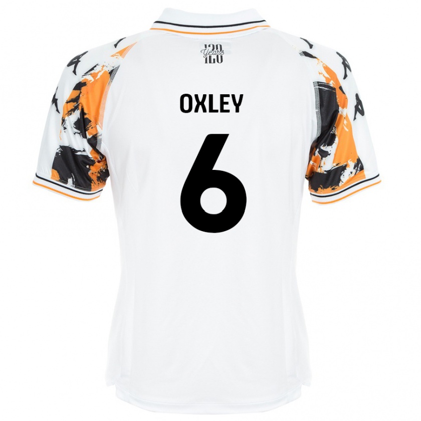 Kandiny Donna Maglia Tilly Oxley #6 Bianco Kit Gara Away 2024/25 Maglietta