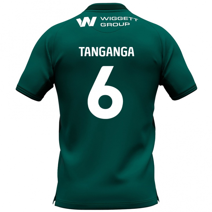 Kandiny Mujer Camiseta Japhet Tanganga #6 Verde 2ª Equipación 2024/25 La Camisa