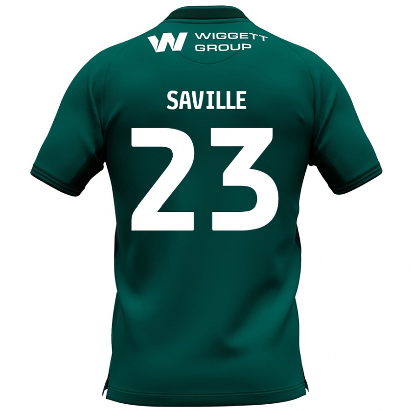 Kandiny Mujer Camiseta George Saville #23 Verde 2ª Equipación 2024/25 La Camisa