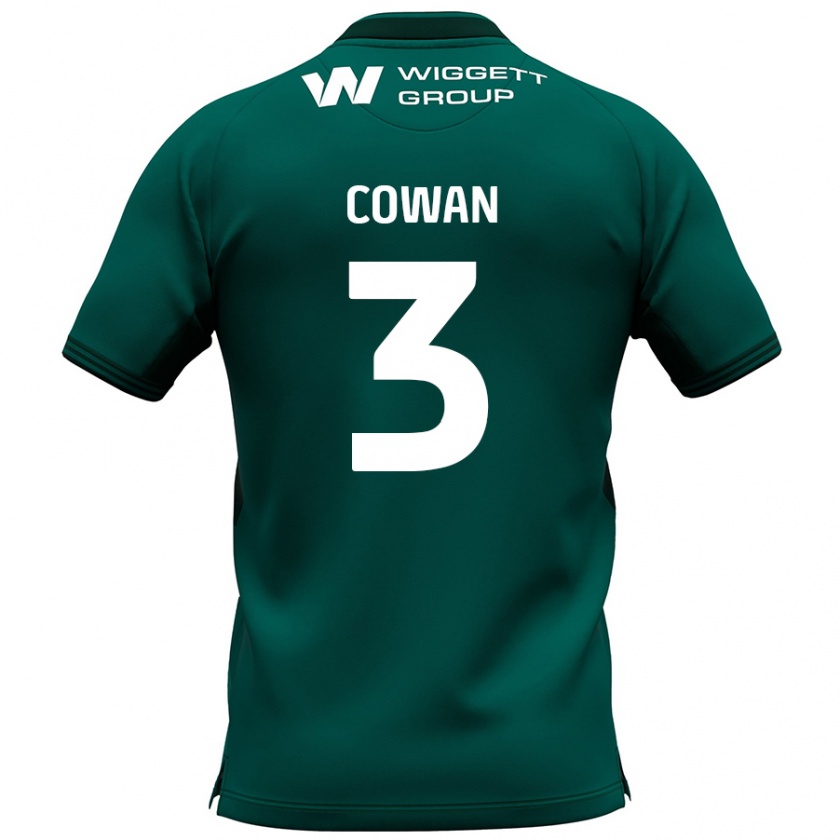 Kandiny Mujer Camiseta Leanne Cowan #3 Verde 2ª Equipación 2024/25 La Camisa