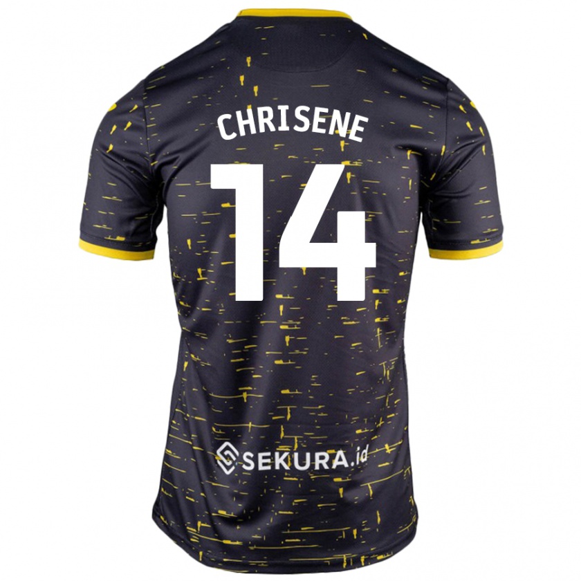 Kandiny Donna Maglia Ben Chrisene #14 Nero Giallo Kit Gara Away 2024/25 Maglietta