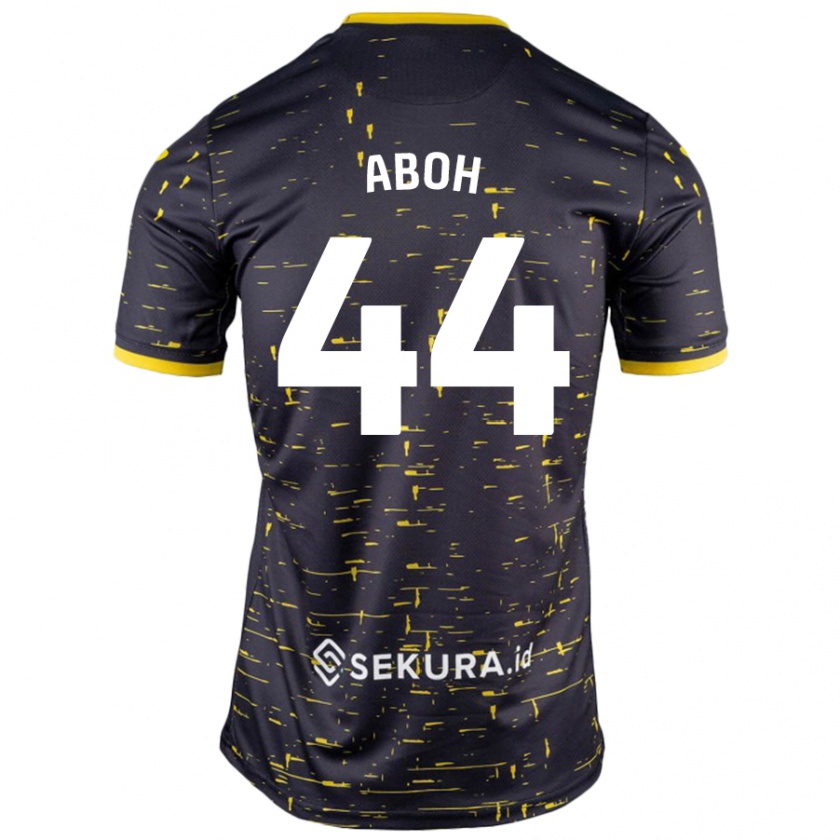 Kandiny Donna Maglia Ken Aboh #44 Nero Giallo Kit Gara Away 2024/25 Maglietta