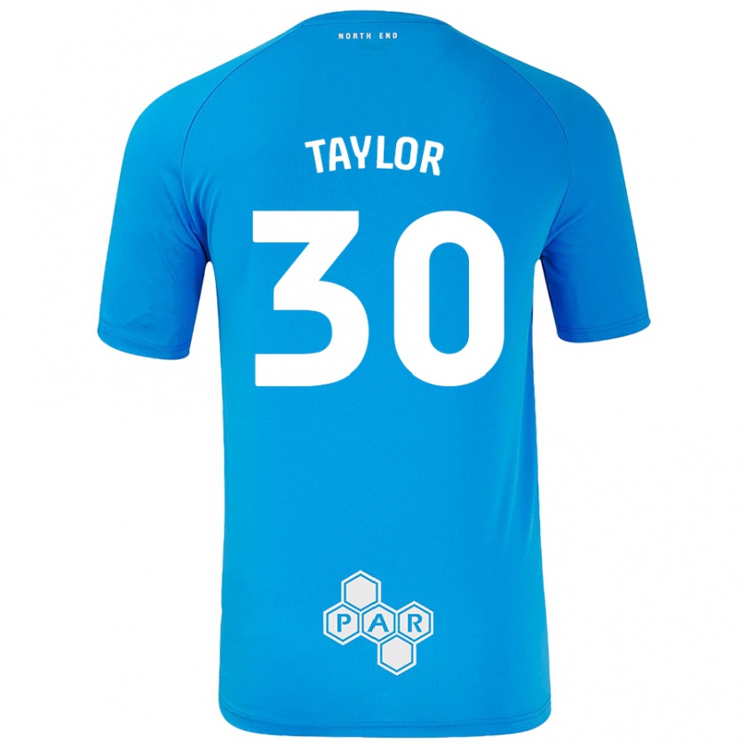 Kandiny Kvinnor Kian Taylor #30 Himmelsblå Bortatröja Matchtröjor 2024/25 Tröjor T-Tröja