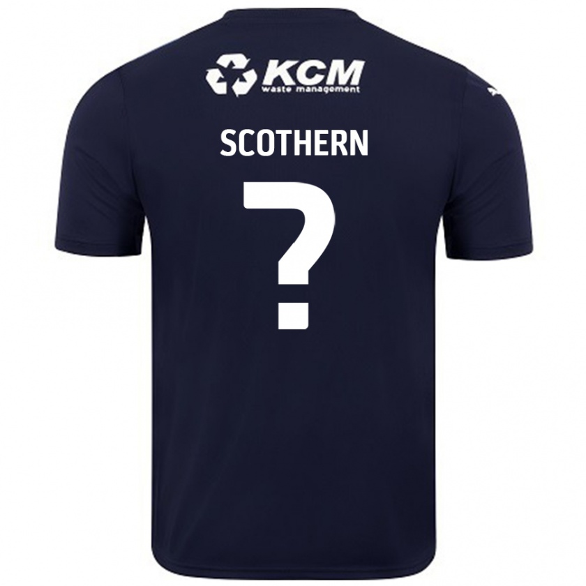 Kandiny Mujer Camiseta Ben Scothern #0 Azul Marino 2ª Equipación 2024/25 La Camisa