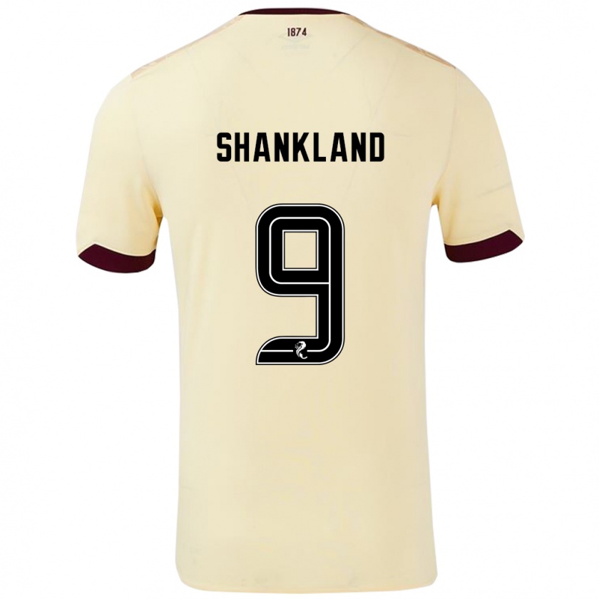 Kandiny Mujer Camiseta Lawrence Shankland #9 Crema Burdeos 2ª Equipación 2024/25 La Camisa