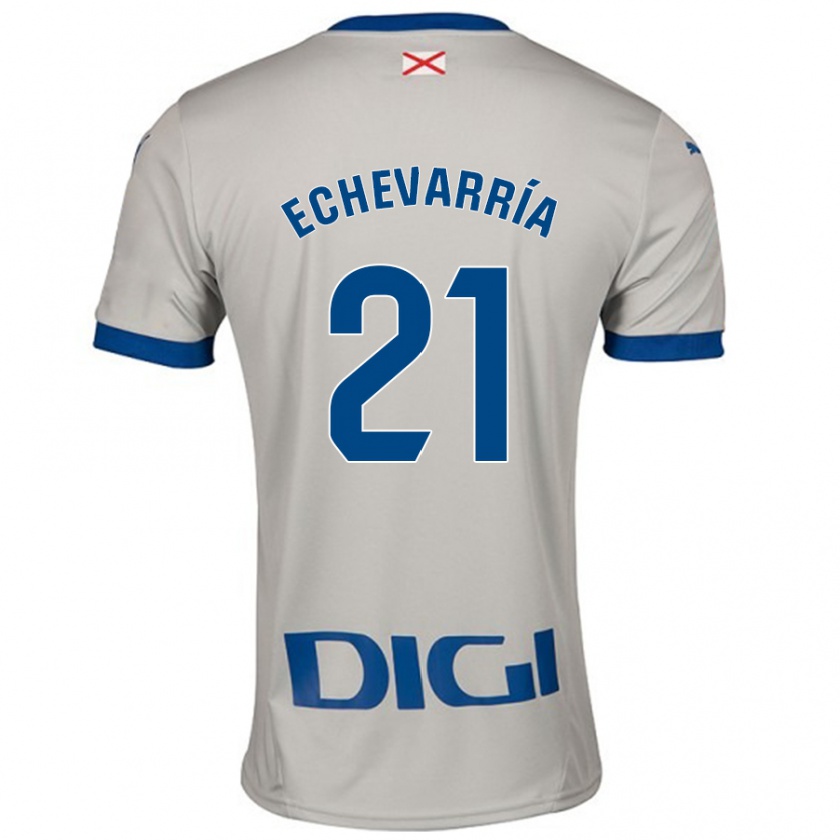 KandinyレディースMartin Echevarría#21ライトグレーアウェイシャツ2024/25ジャージーユニフォーム