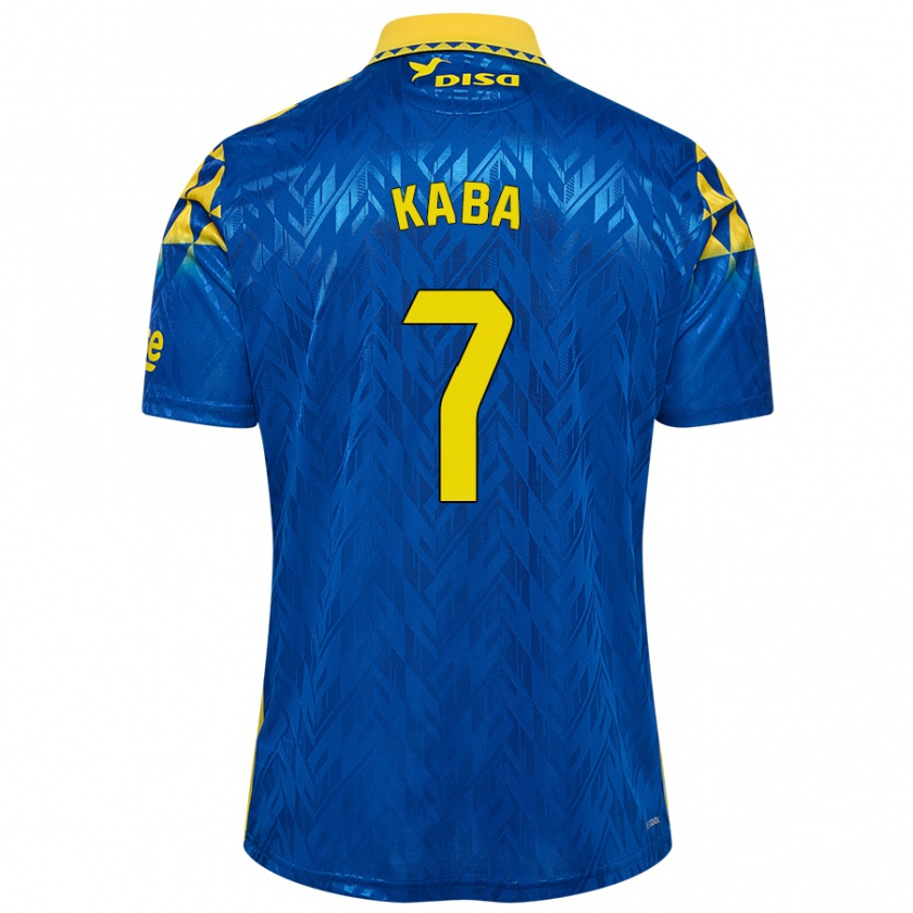 Kandiny Donna Maglia Sory Kaba #7 Blu Giallo Kit Gara Away 2024/25 Maglietta