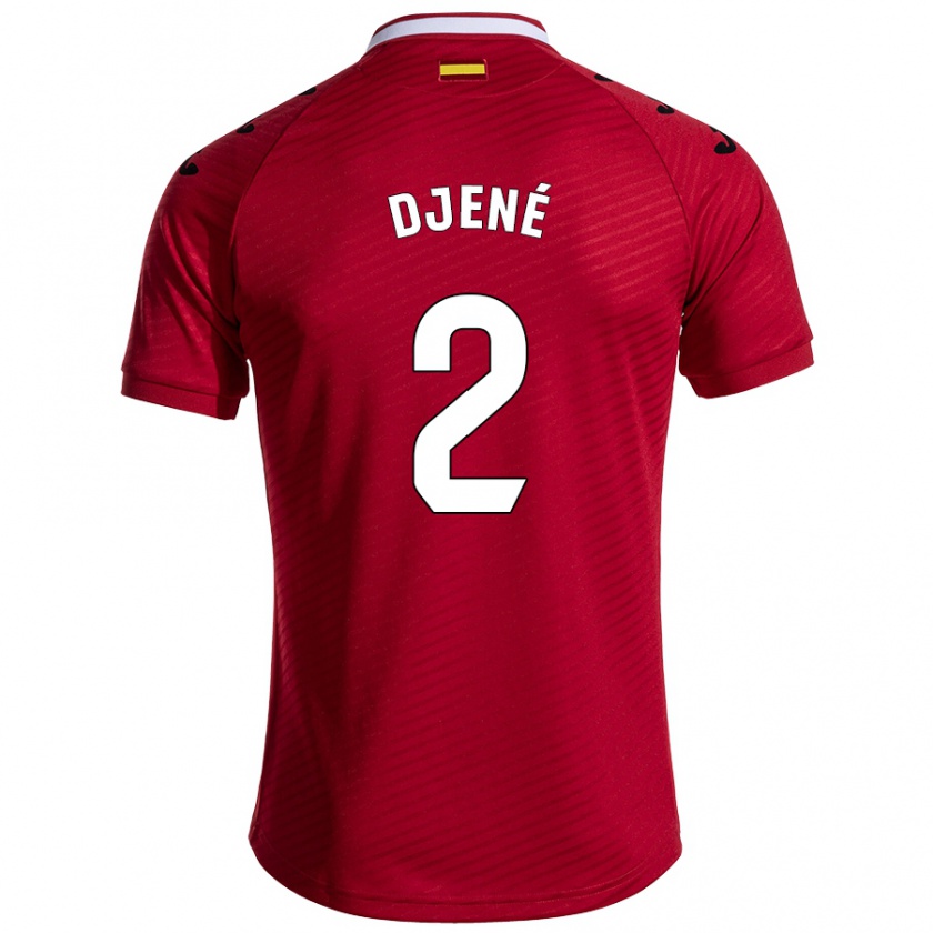 Kandiny Dames Djené #2 Donkerrood Uitshirt Uittenue 2024/25 T-Shirt België