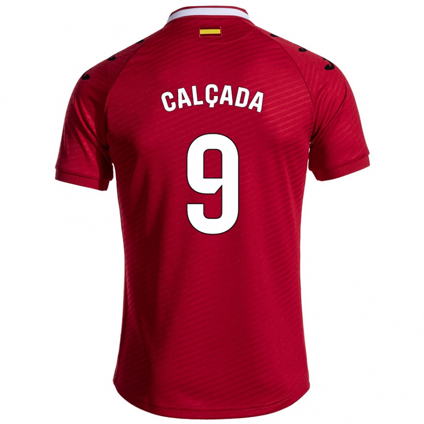 Kandiny Dames Gonzalo Calçada #9 Donkerrood Uitshirt Uittenue 2024/25 T-Shirt België