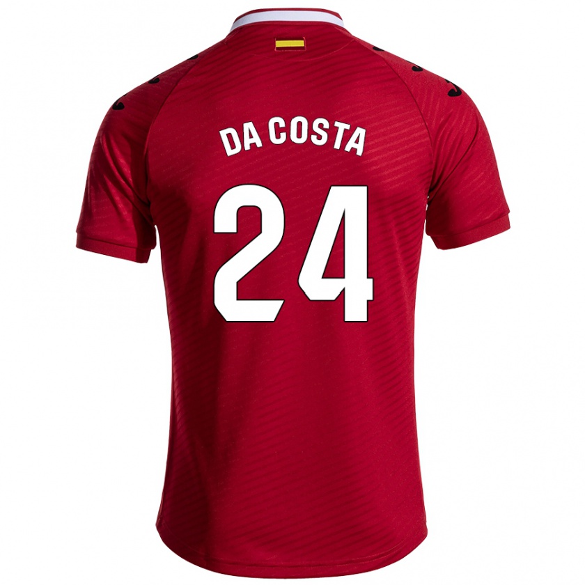 Kandiny Dames Coba Da Costa #24 Donkerrood Uitshirt Uittenue 2024/25 T-Shirt België