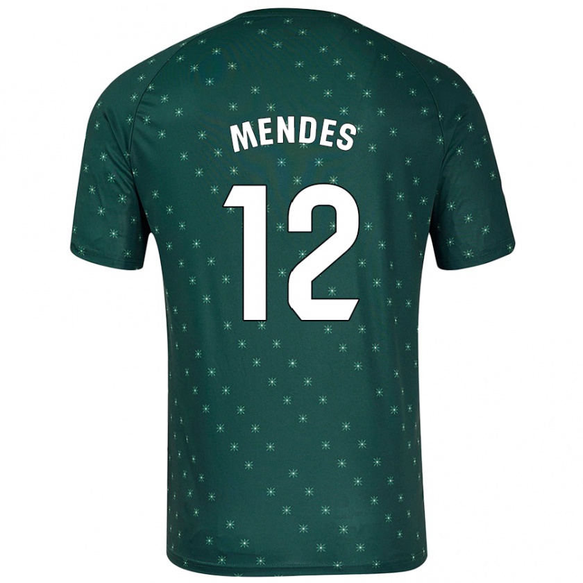 KandinyレディースAlex Mendes#12ダークグリーンアウェイシャツ2024/25ジャージーユニフォーム