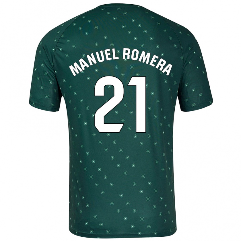 Kandiny Donna Maglia José Manuel Romera #21 Verde Scuro Kit Gara Away 2024/25 Maglietta