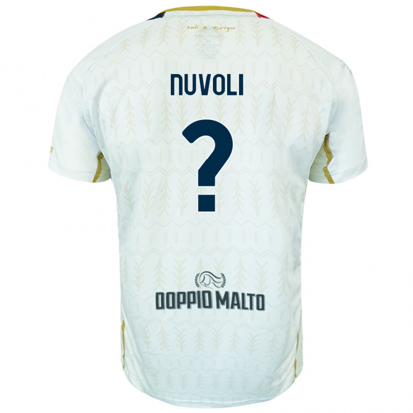 Kandiny Donna Maglia Matteo Nuvoli #0 Bianco Kit Gara Away 2024/25 Maglietta