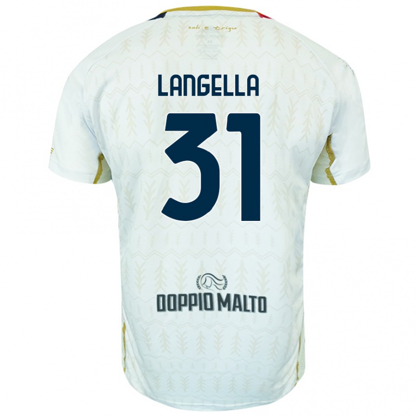 Kandiny Kvinnor Matteo Langella #31 Vit Bortatröja Matchtröjor 2024/25 Tröjor T-Tröja