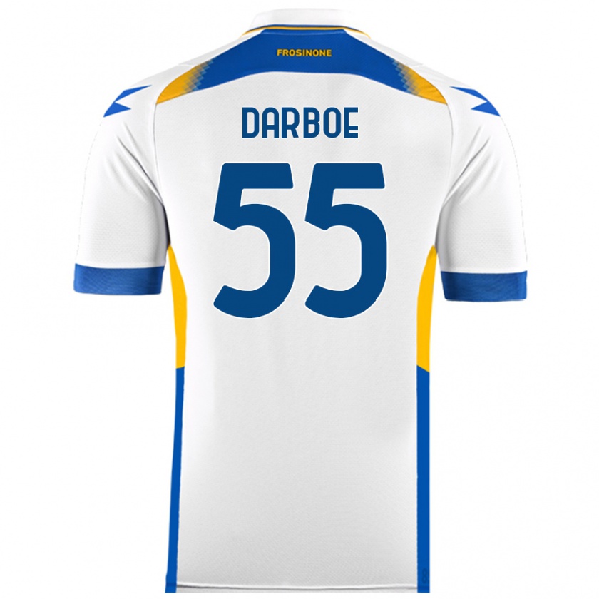 Kandiny Donna Maglia Ebrima Darboe #55 Bianco Kit Gara Away 2024/25 Maglietta