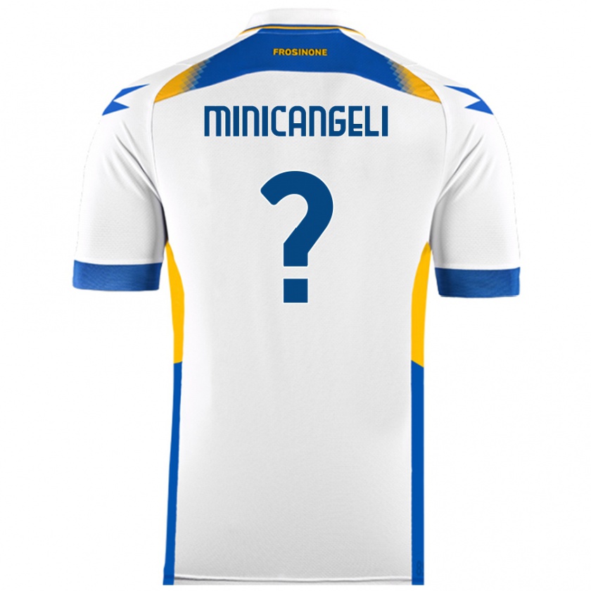 Kandiny Donna Maglia Francesco Minicangeli #0 Bianco Kit Gara Away 2024/25 Maglietta