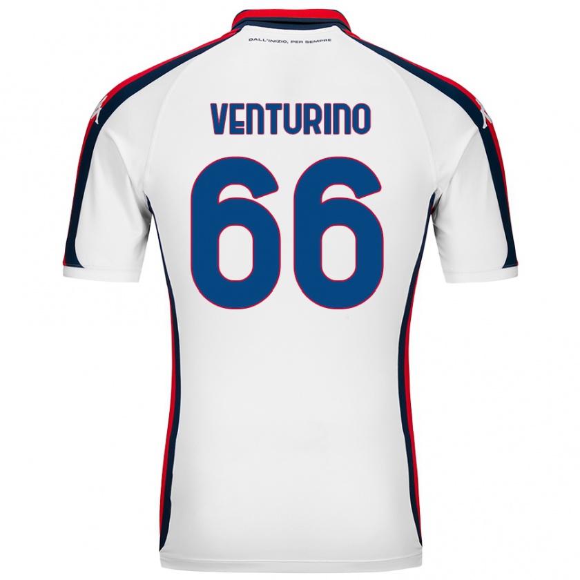 Kandiny Donna Maglia Lorenzo Venturino #66 Bianco Kit Gara Away 2024/25 Maglietta