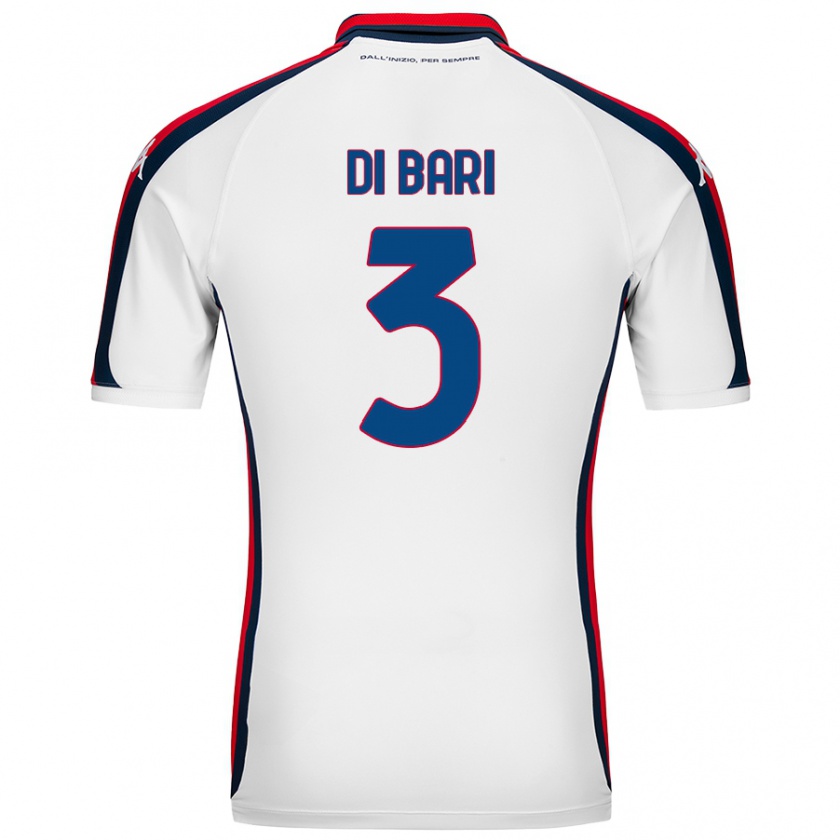 Kandiny Donna Maglia Martina Di Bari #3 Bianco Kit Gara Away 2024/25 Maglietta