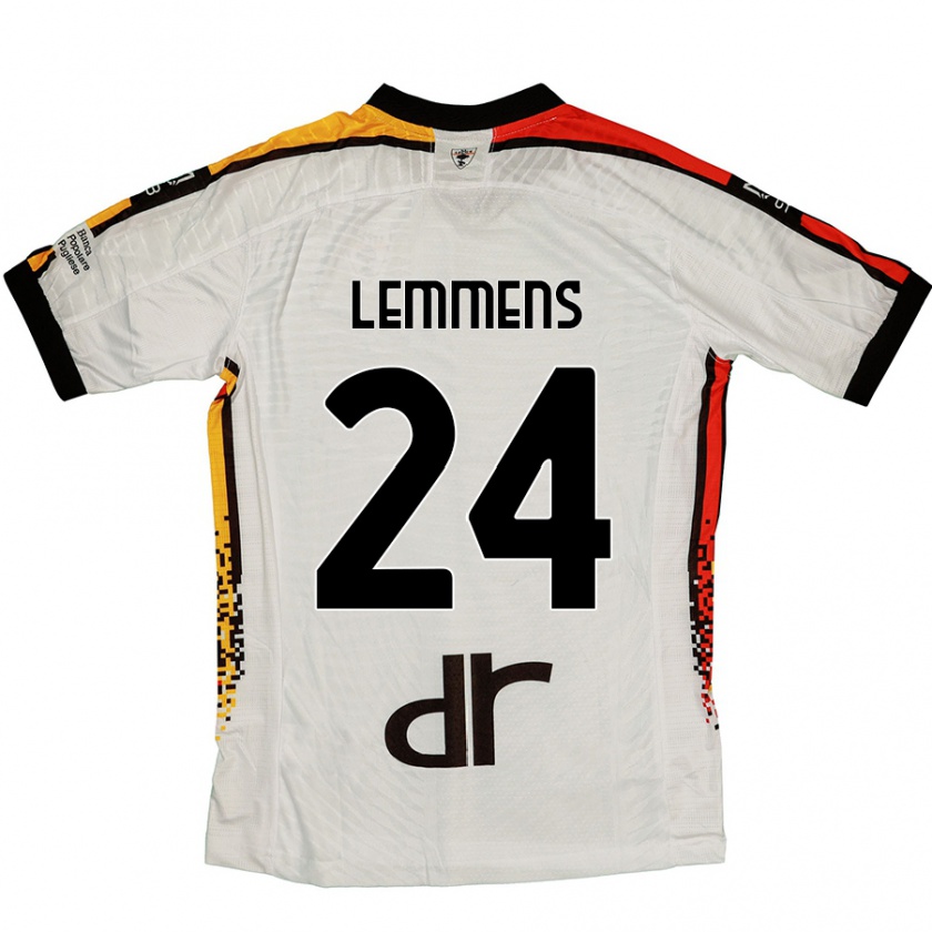 Kandiny Damen Mats Lemmens #24 Weiß Schwarz Auswärtstrikot Trikot 2024/25 T-Shirt Österreich