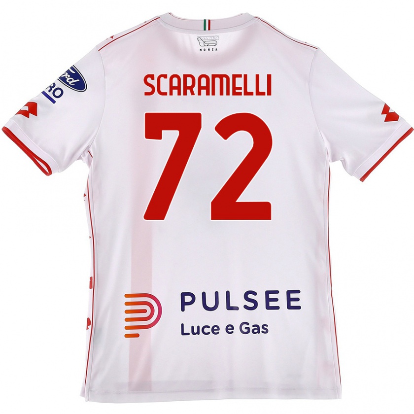 KandinyレディースEndris Scaramelli#72白 赤アウェイシャツ2024/25ジャージーユニフォーム