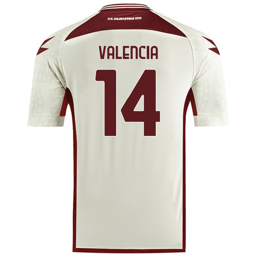 Kandiny Donna Maglia Diego Valencia #14 Colore Crema Kit Gara Away 2024/25 Maglietta