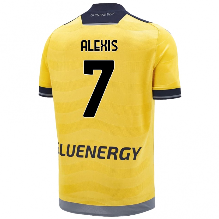 Kandiny Donna Maglia Alexis Sánchez #7 Oro Kit Gara Away 2024/25 Maglietta