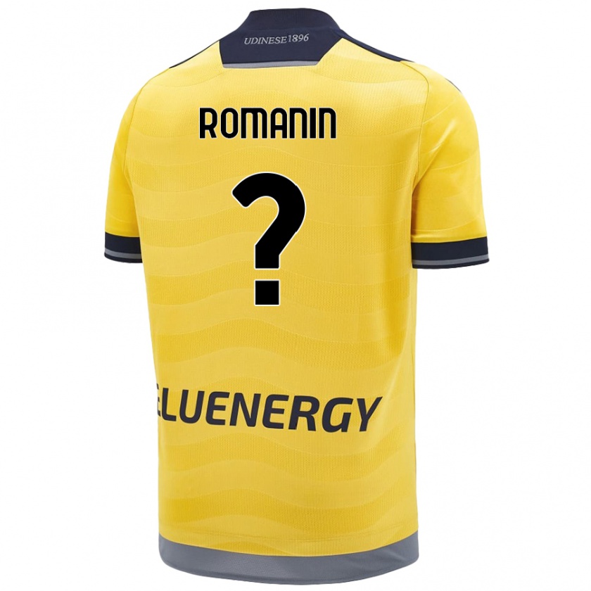 Kandiny Donna Maglia Mattia Romanin #0 Oro Kit Gara Away 2024/25 Maglietta