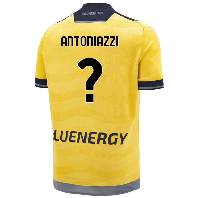 Kandiny Donna Maglia Samuele Antoniazzi #0 Oro Kit Gara Away 2024/25 Maglietta