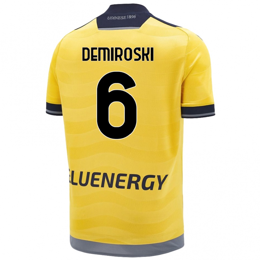 Kandiny Donna Maglia Shenol Demiroski #6 Oro Kit Gara Away 2024/25 Maglietta