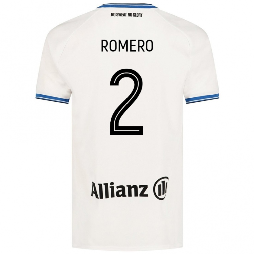 Kandiny Dames Zaid Romero #2 Wit Uitshirt Uittenue 2024/25 T-Shirt België