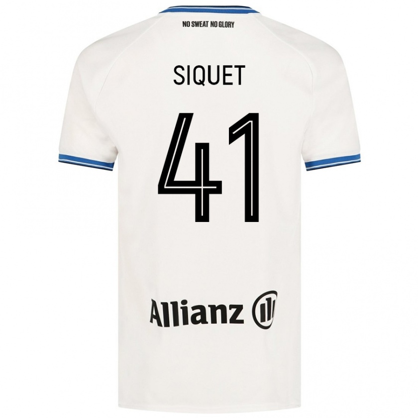 Kandiny Donna Maglia Hugo Siquet #41 Bianco Kit Gara Away 2024/25 Maglietta