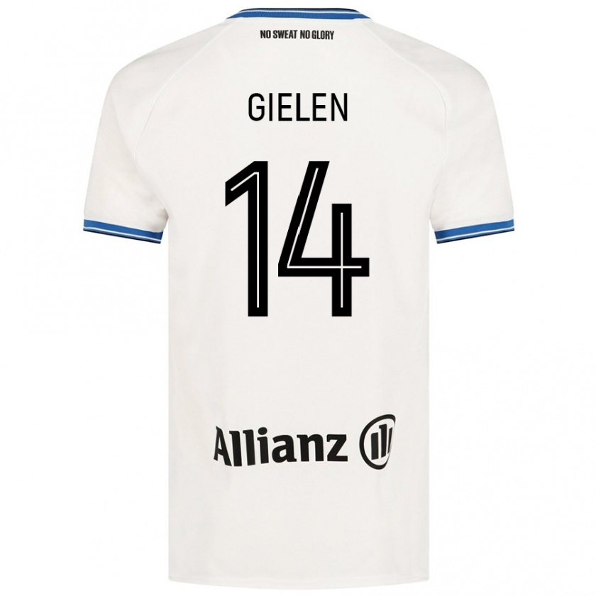 Kandiny Donna Maglia Sterre Gielen #14 Bianco Kit Gara Away 2024/25 Maglietta