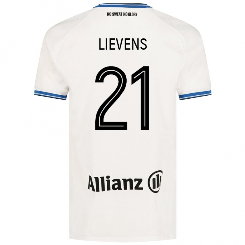 Kandiny Donna Maglia Caitlin Lievens #21 Bianco Kit Gara Away 2024/25 Maglietta