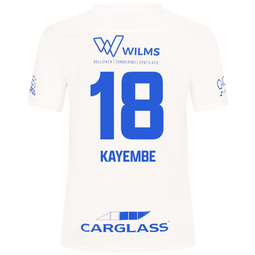 Kandiny Dames Joris Kayembe #18 Wit Uitshirt Uittenue 2024/25 T-Shirt België