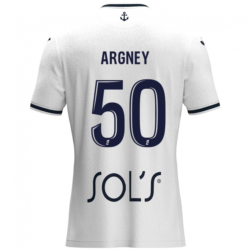 Kandiny Dames Paul Argney #50 Wit Donkerblauw Uitshirt Uittenue 2024/25 T-Shirt België