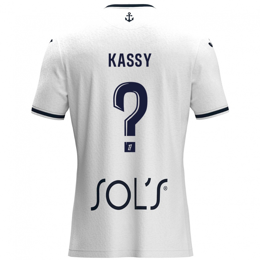 Kandiny Donna Maglia Berni Kassy #0 Bianco Blu Scuro Kit Gara Away 2024/25 Maglietta