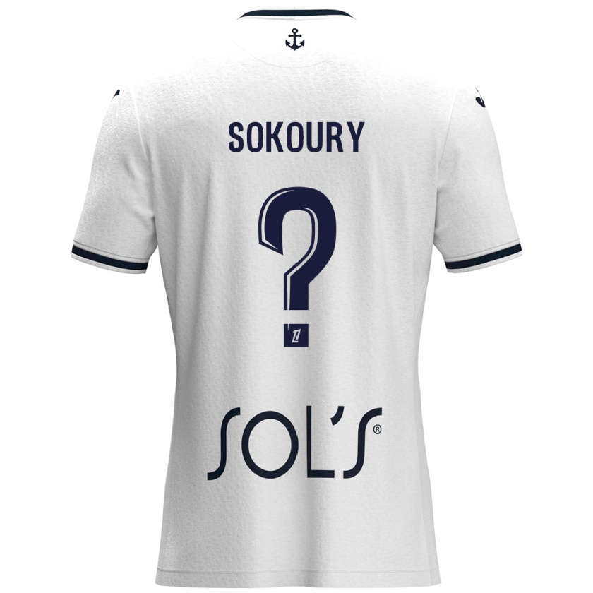 Kandiny Donna Maglia Junior Sokoury #0 Bianco Blu Scuro Kit Gara Away 2024/25 Maglietta