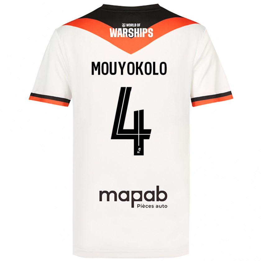 Kandiny Mujer Camiseta Loris Mouyokolo #4 Blanco 2ª Equipación 2024/25 La Camisa