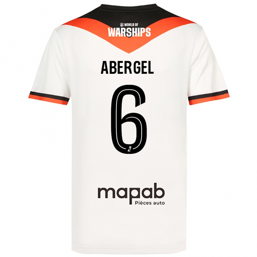 Kandiny Donna Maglia Laurent Abergel #6 Bianco Kit Gara Away 2024/25 Maglietta