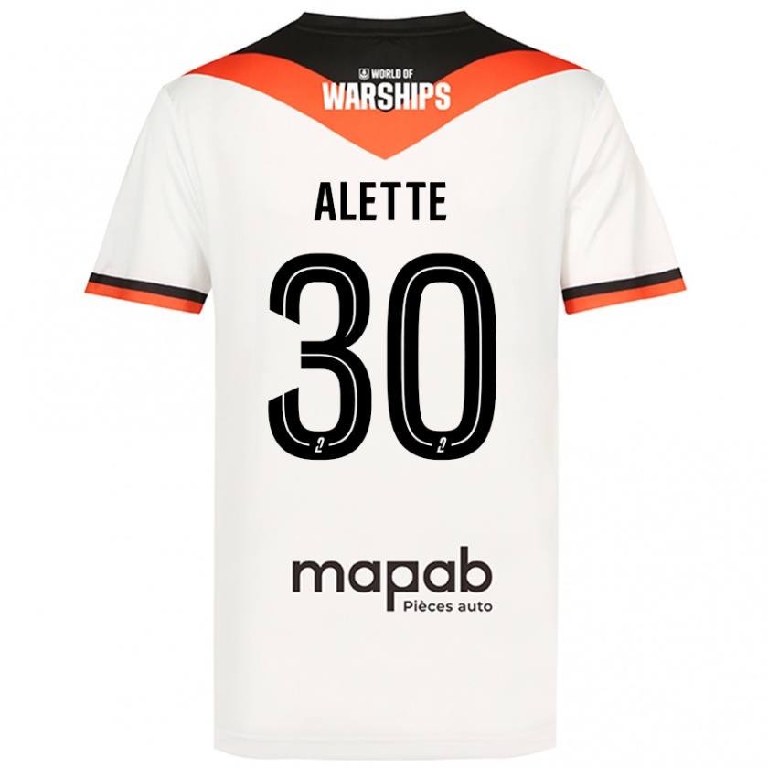 Kandiny Mujer Camiseta Gaël Alette #30 Blanco 2ª Equipación 2024/25 La Camisa