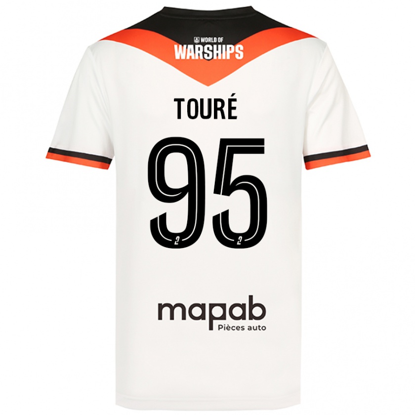 Kandiny Mujer Camiseta Isaak Touré #95 Blanco 2ª Equipación 2024/25 La Camisa